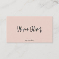 Calligraphie moderne chic rose poudré minimaliste