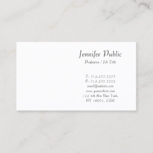 Carte De Visite Calligraphie moderne élégante design épuré