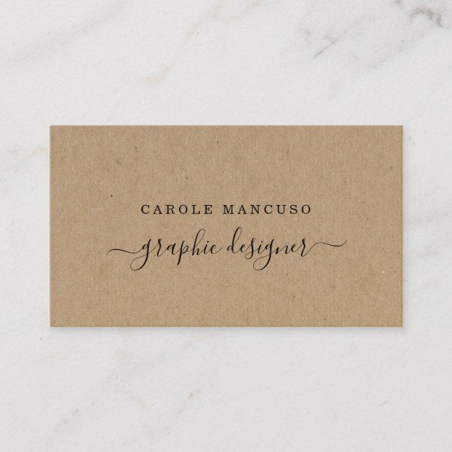 Carte De Visite Calligraphie moderne - papier d'emballage (Devant)