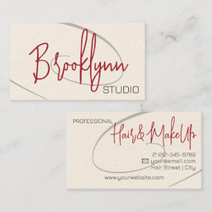 Carte De Visite Calligraphie Moderne Professionnel Coiffure Studio