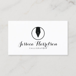 Carte De Visite CALLIGRAPHIE PEN NIB LOGO I pour Calligraphes