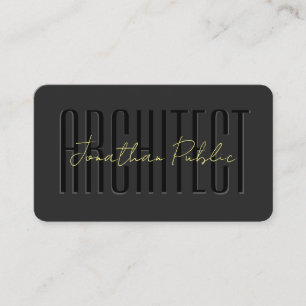 Carte De Visite Calligraphie personnalisée Gold Script Luxe Archit