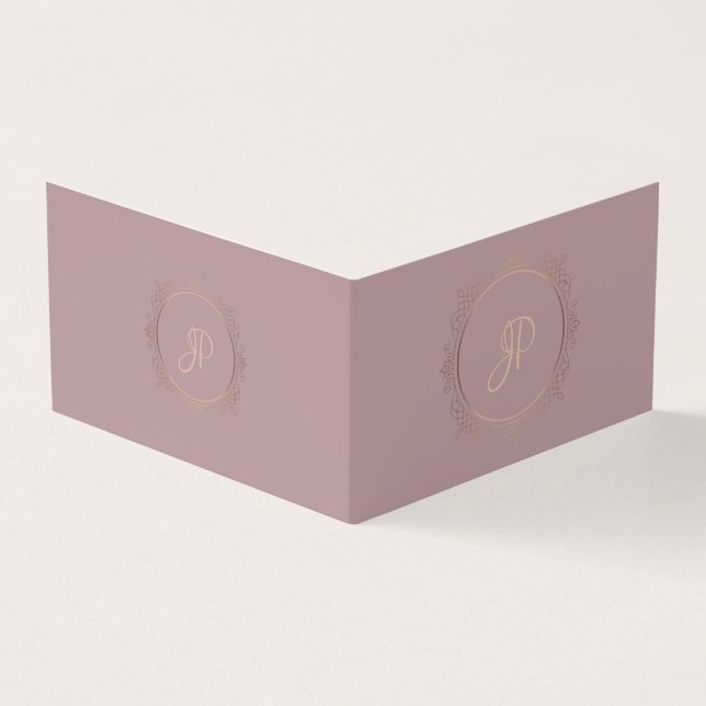 Carte De Visite Calligraphie Script Moderne Élégant Modèle design (Extérieur)