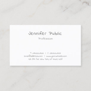Carte De Visite Calligraphie Simple Professionnel Élégant Modèle