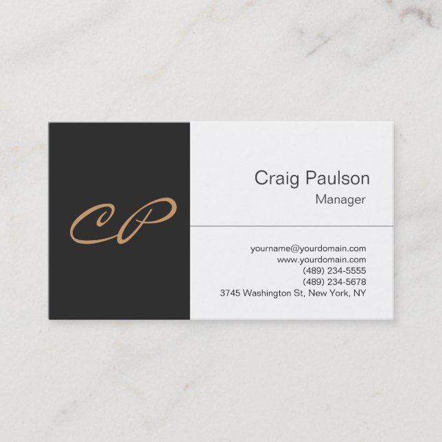 Carte de visite Calligraphique professionnel (Devant)