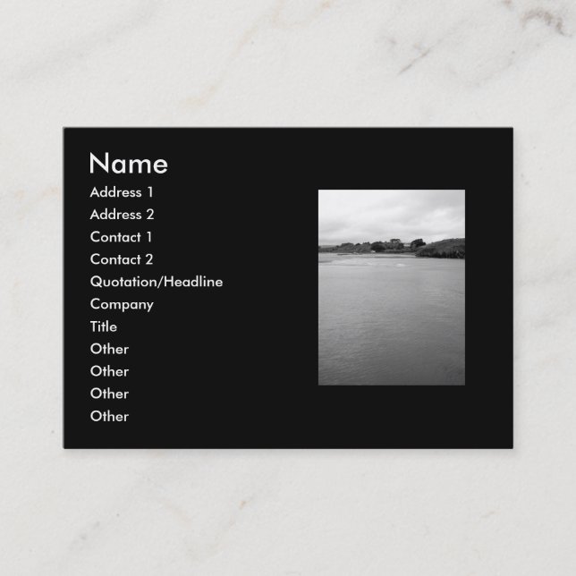 Carte De Visite Calm Bay en Irlande. Près de Rosscarbery. (Devant)