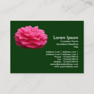 Carte De Visite Camélie rose 3 - Vert foncé