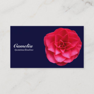 Carte De Visite Camélie rouge - Dark Navy 000033