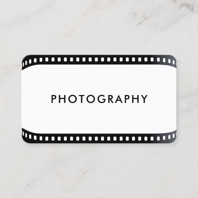 Carte De Visite Caméra à rouleaux de film photographe noir et blan (Devant)