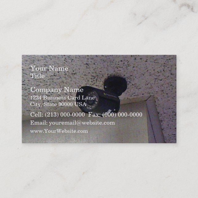 Carte De Visite Caméra de sécurité (Devant)