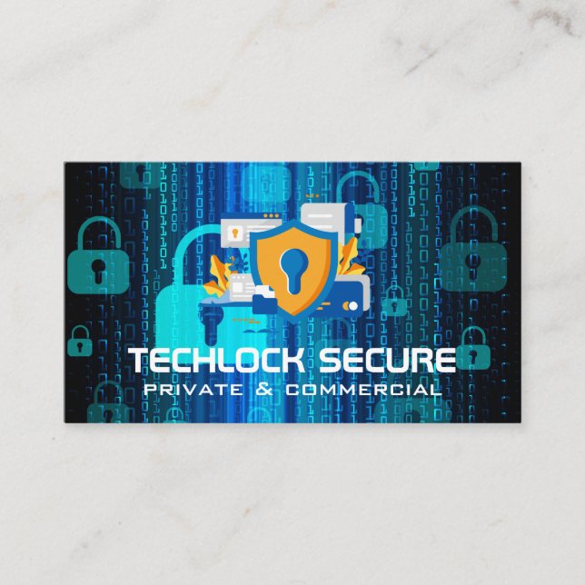 Carte De Visite Caméra de technologie de sécurité | Codage de cade (Devant)