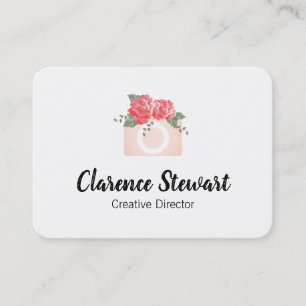 Carte De Visite Caméra florale