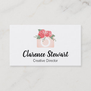 Carte De Visite Caméra florale