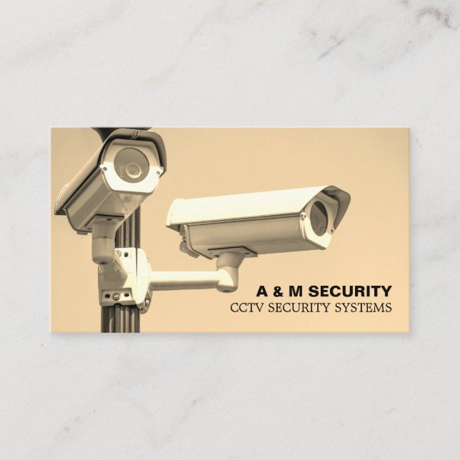Carte De Visite Caméras à montage CCTV, service de caméras de sécu (Devant)