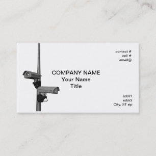 Carte De Visite caméras de sécurité sur le poteau