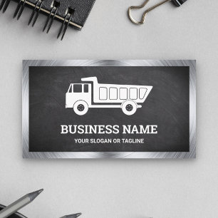 Carte De Visite Camion à benne pour la construction de tableau noi