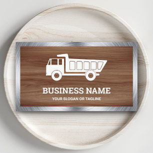 Carte De Visite Camion à benne pour le transport de construction a