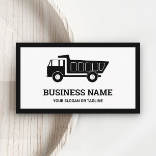 Carte De Visite Camion à benne pour le transport de construction e