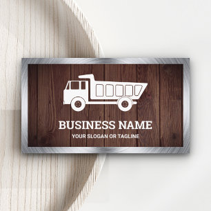 Carte De Visite Camion à benne pour le transport de constructions
