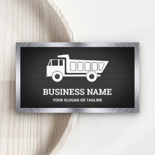 Carte De Visite Camion à benne pour le transport de constructions