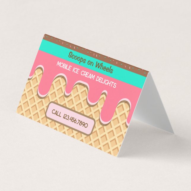 Carte De Visite Camion à glace (Devant)
