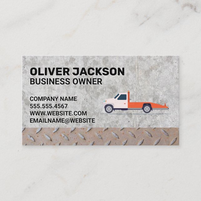 Carte De Visite Camion | Acier de béton (Devant)