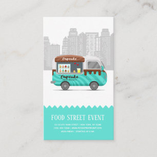 Carte De Visite Camion alimentaire rue cupcake desserts sucrés