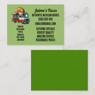 Carte De Visite Camion Alimentaire Taco