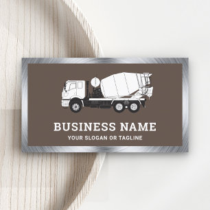 Carte De Visite Camion ciment Mixer Brown