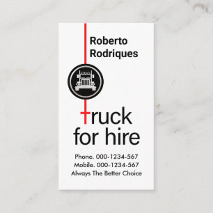 Carte De Visite Camion Créatif Pour Location Camion