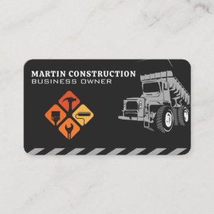 Carte De Visite Camion de chantier Outils à main