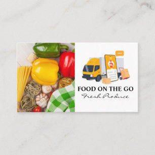 Carte De Visite Camion de livraison alimentaire Produire
