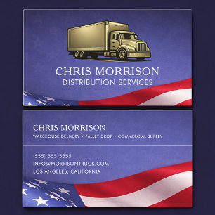 Carte De Visite Camion de livraison de services de distribution pa