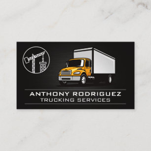 Carte De Visite Camion de livraison   Grue   Construction