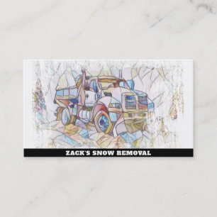 Carte De Visite *~* Camion de neige en verre tendu AP74