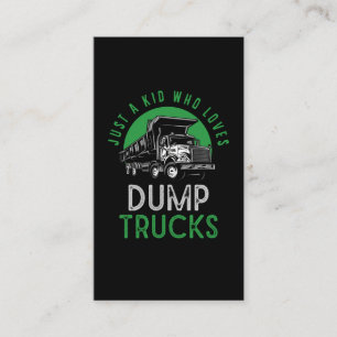 Carte De Visite Camion de pompage Enfants Garçons Camion de recycl