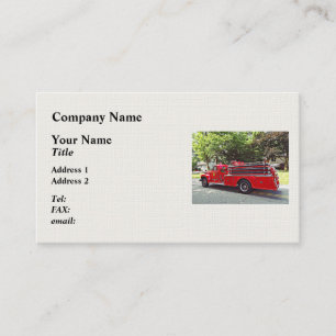 Carte De Visite Camion de pompiers Pumper vintage