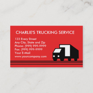 Carte De Visite Camion de transport de camion de fourgon de