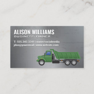 Carte De Visite Camion de travail   Construction industrielle