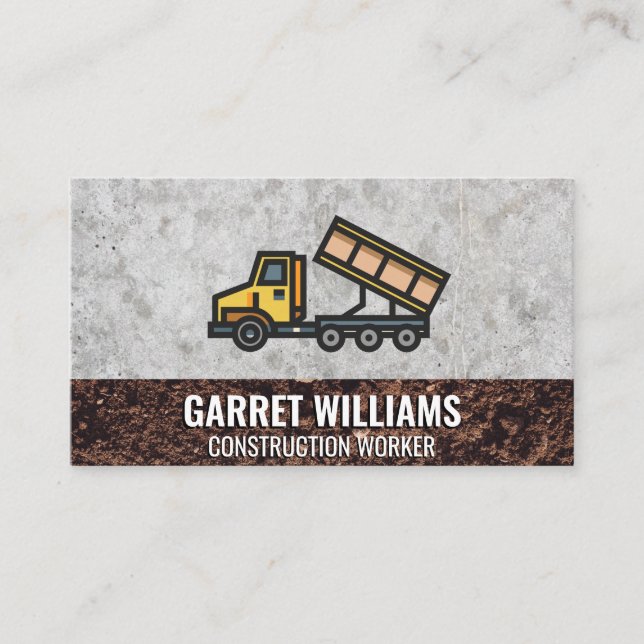 Carte De Visite Camion de vidange | Construction (Devant)