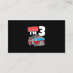 Carte De Visite Camion d'incendie 3 ans pompier 3e anniversaire