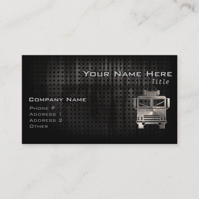 Carte De Visite Camion-feu robuste (Devant)