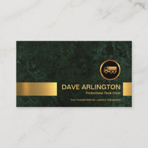 Carte De Visite Camion Gold Strige de marbre vert d'Emerald