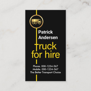 Carte De Visite Camion Jaune À Louer