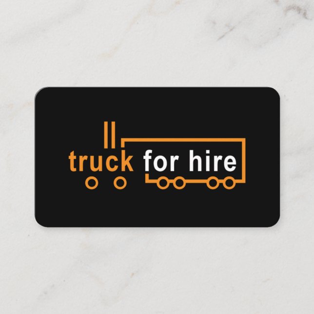 Carte De Visite Camion Professionnel Pour L'Embauchement Trucker S (Devant)