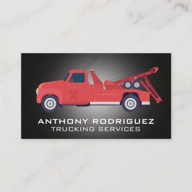 Carte De Visite Camion Red Tow | Services Auto (Devant)