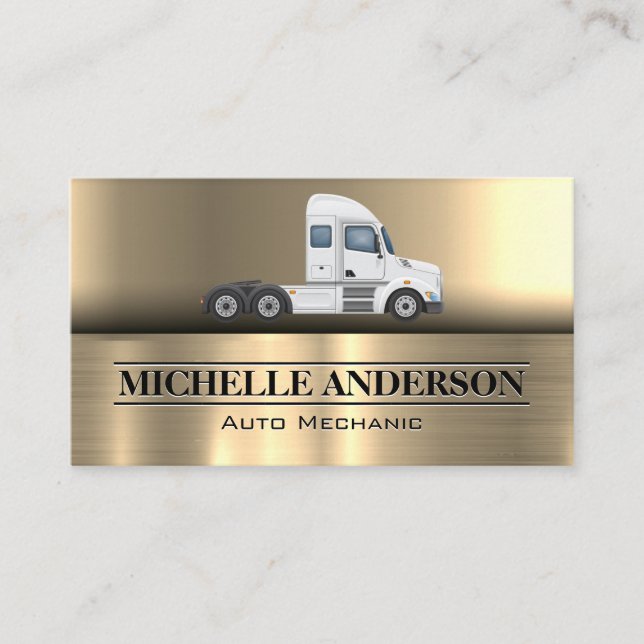 Carte De Visite Camion semi-blanc (Devant)