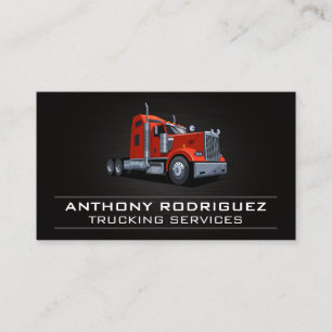 Carte De Visite Camion Semi-Rouge   Pilote   Logistique