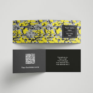 Carte De Visite Camo jaune et gris, Camouflage, Militaire, Armée