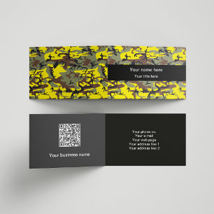 Carte De Visite Camo jaune et marron, Camouflage, Militaire, Armée